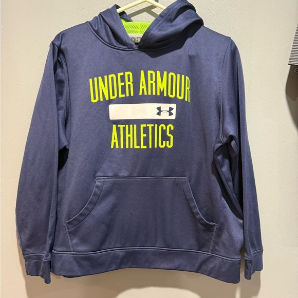 Under Armour Other - Under Armour Navy Hoodie with Neon Accents